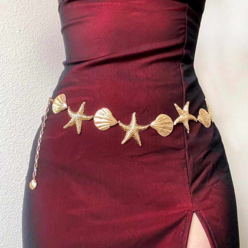 Gold Beach Vacation Summer Festival Ocean Themed body waist chain belt